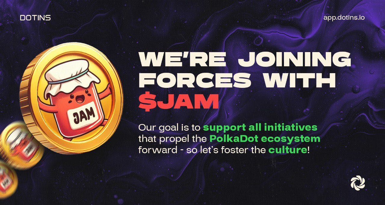 DOTins Partners with JAM Memecoin