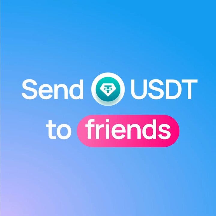 Send USDT over Telegram using Telenova.