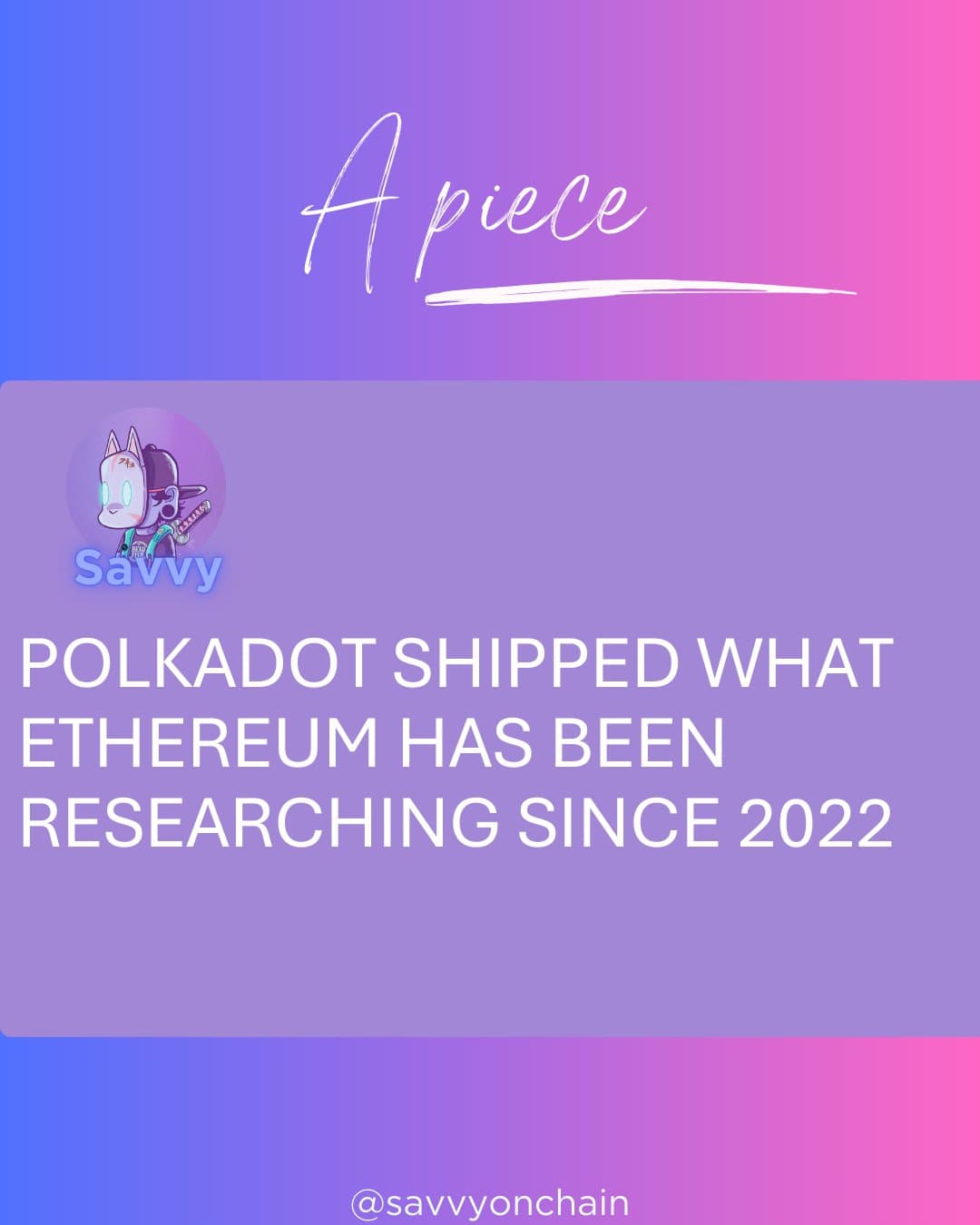Polkadot Shipped What Ethereum Has Been Researching Since 2022