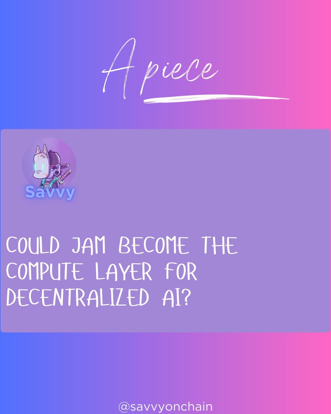 Could JAM Become the Compute Layer for Decentralized AI?